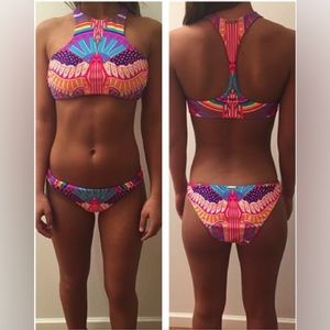 Mara Hoffman rainbow bird bikini